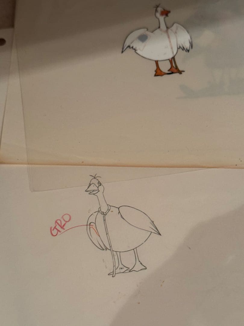 アニメ　ニルスのふしぎな旅セル画、工程表、オリジナル画