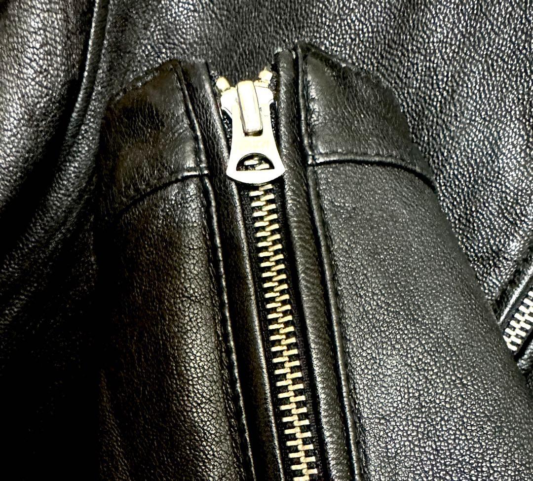 BEAUTY & YOUTH ブラック　レザー　ライダース L used ヤギ革