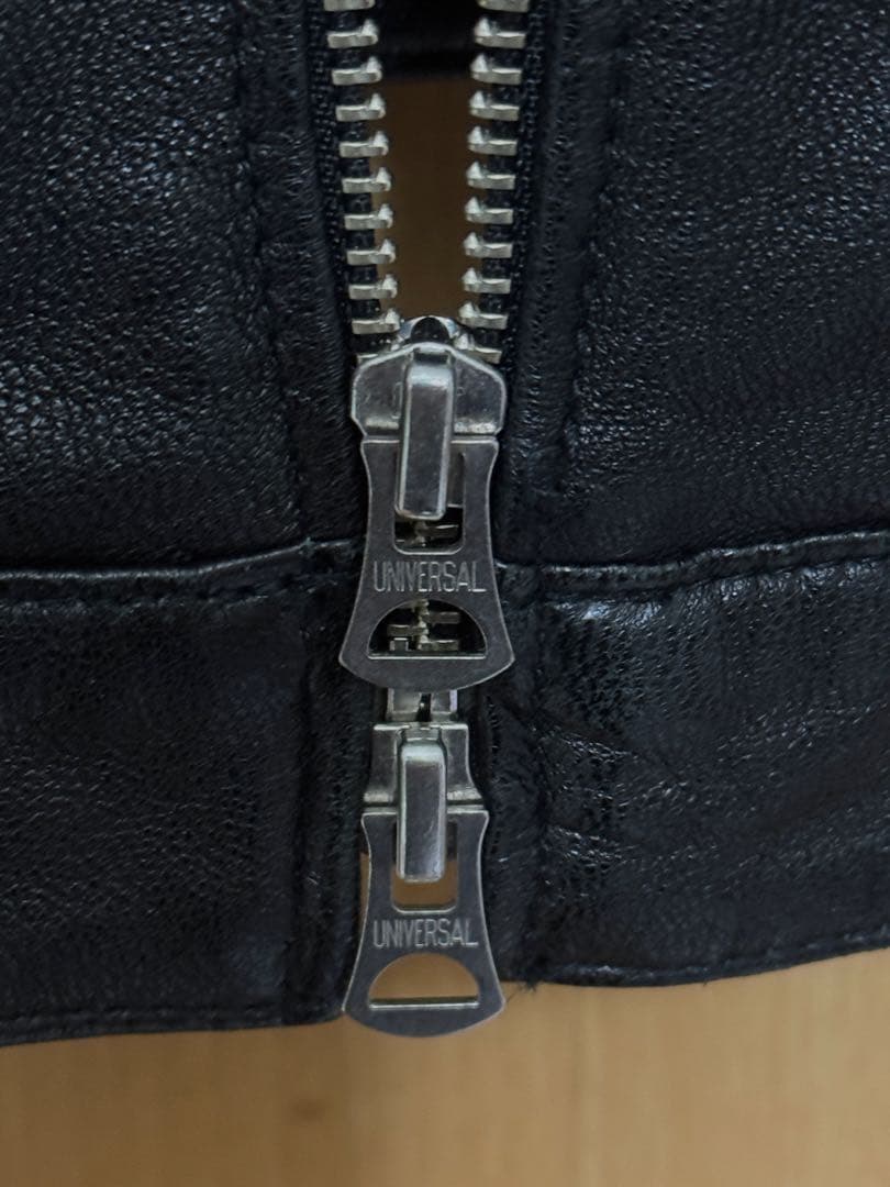 BEAUTY & YOUTH ブラック　レザー　ライダース L used ヤギ革