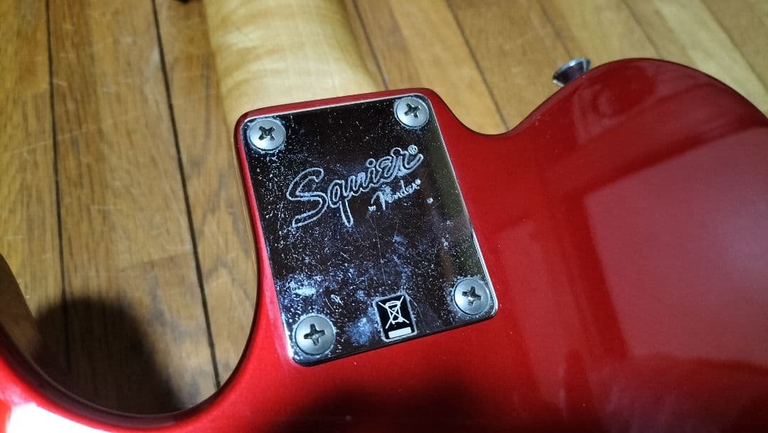 スクワイヤー by fender テレキャスター 赤