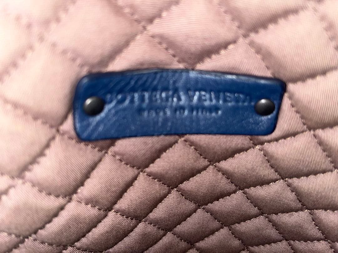 年内最終　値下げ。レザー ビジネスバッグ ブルー　ボッデガヴェネタ