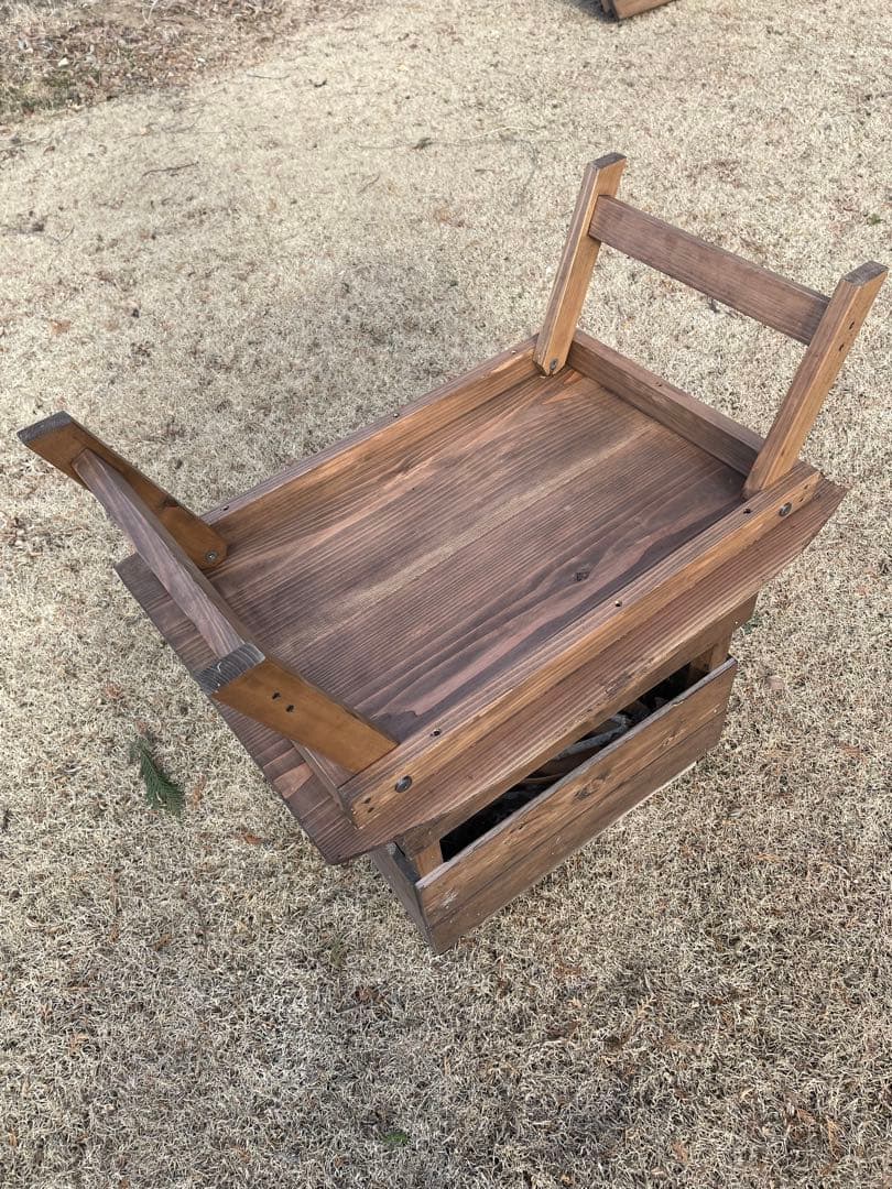 アウトドアテーブル　折りたたみ式　ハンドメイド　ソロキャンプ　アンティーク