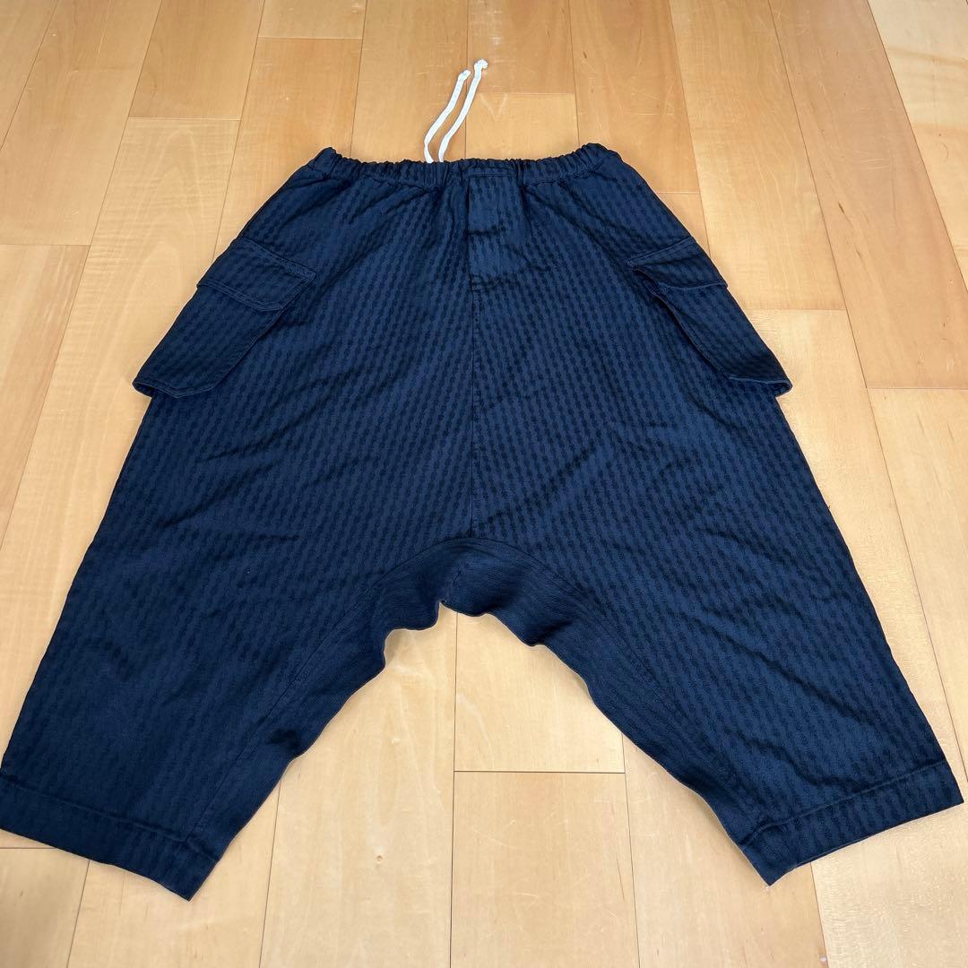 ブラックコムデギャルソン　ポリ縮　サルエルカーゴパンツ　ブラック　サイズM