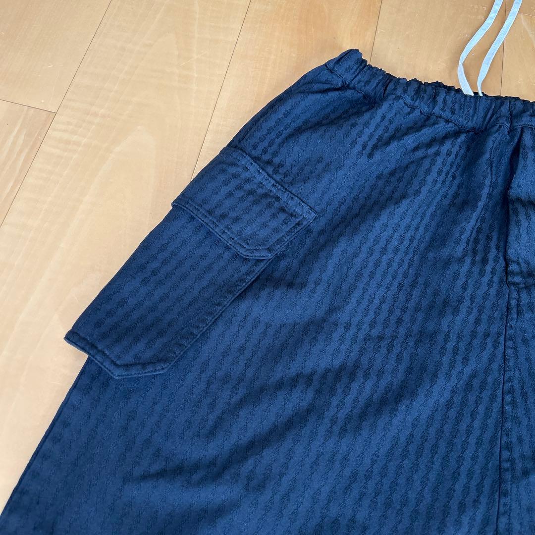 ブラックコムデギャルソン　ポリ縮　サルエルカーゴパンツ　ブラック　サイズM