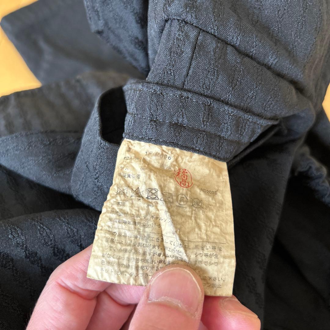 ブラックコムデギャルソン　ポリ縮　サルエルカーゴパンツ　ブラック　サイズM