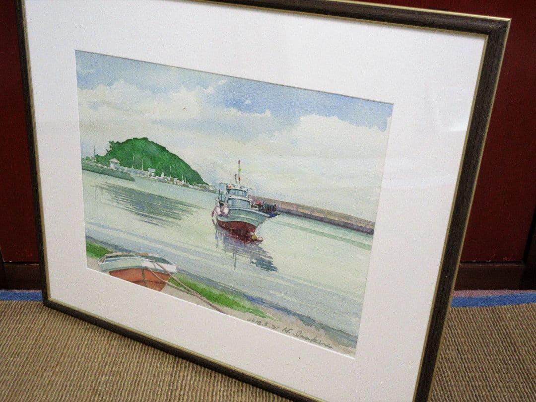 水彩画「一艘の船」
