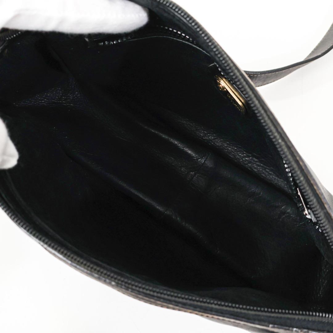 H5110-7◾️オールドグッチ　レザーショルダーバッグ Y2K