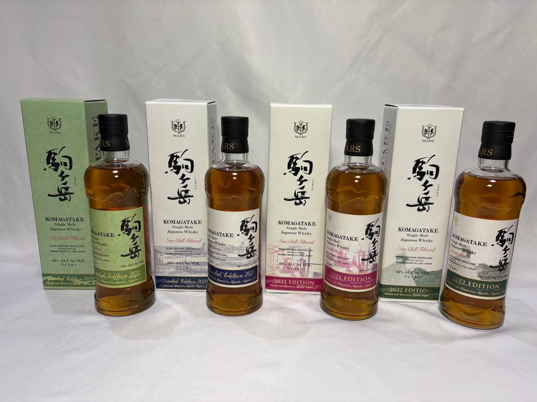 【未開栓・箱付】マルス シングルモルト駒ヶ岳2019-2022 4本セット