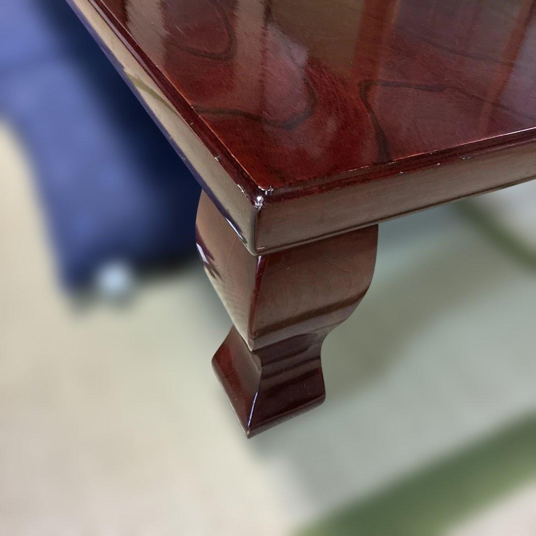 木製ダークブラウン長方形座卓