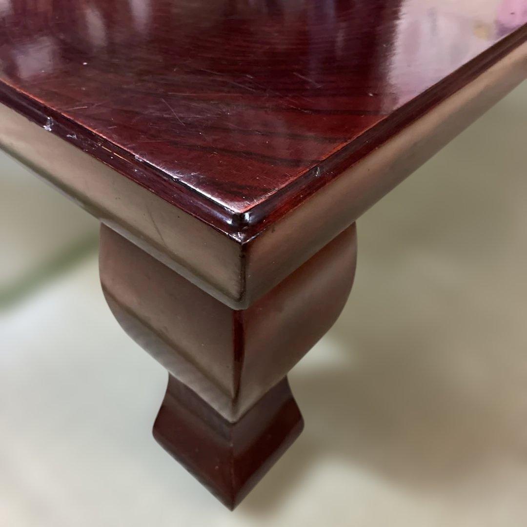 木製ダークブラウン長方形座卓