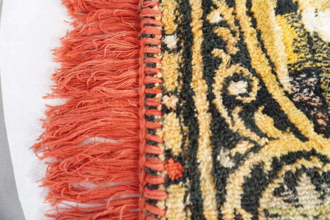 フランス ヴィンテージ 6匹の猫のタペストリー ラグ