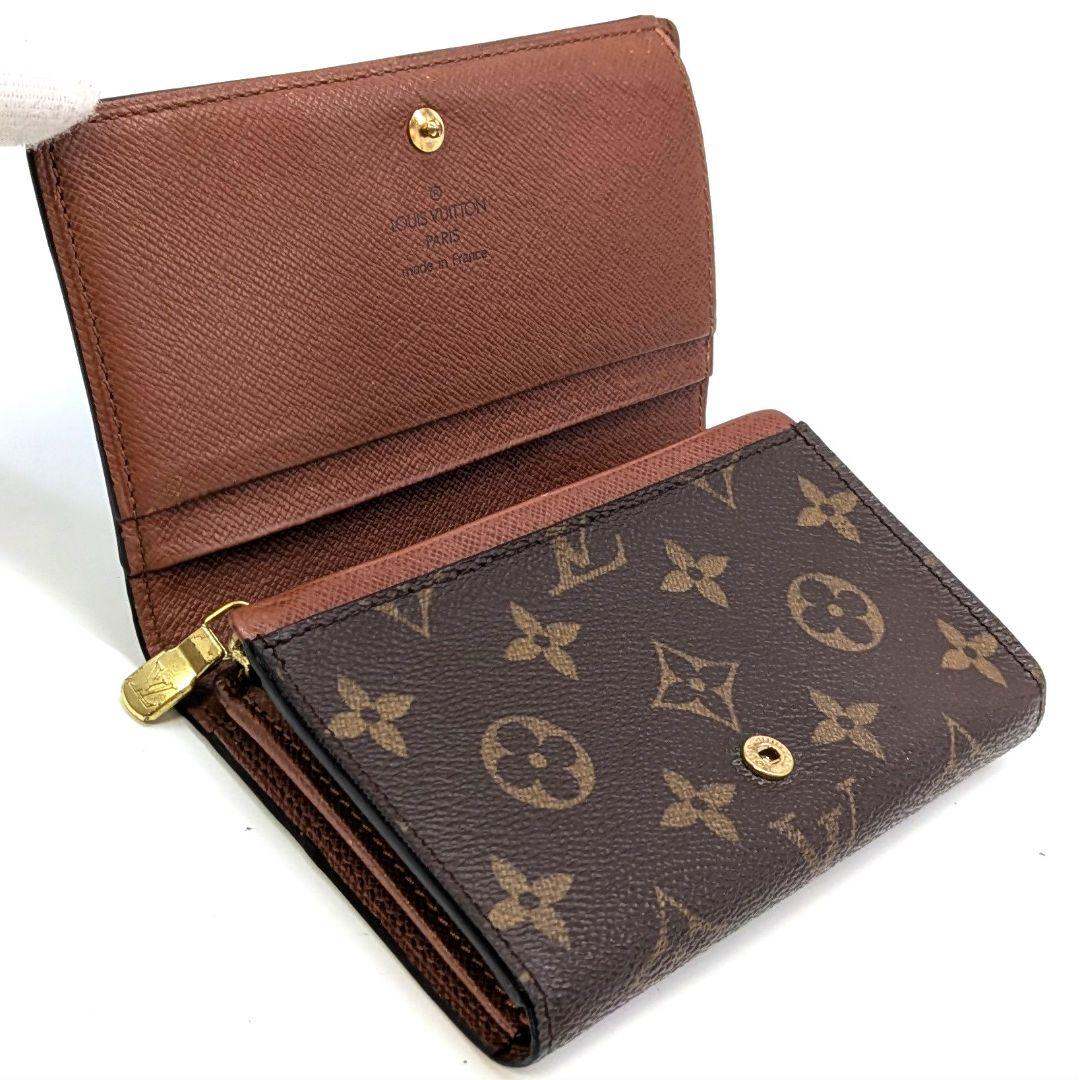 ルイヴィトン モノグラム ビエ トレゾール L字型ファスナー 折り財布 B12