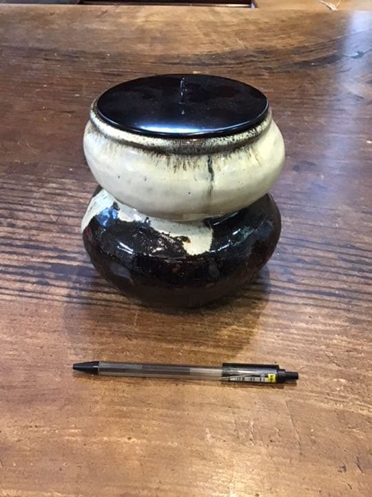 朝鮮唐絵水指　銘有