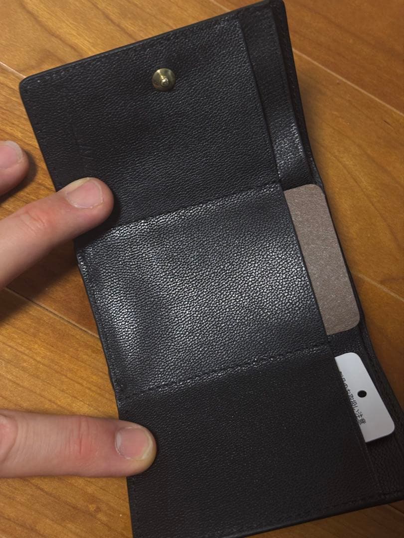 SAN HIDEAKI MIHARA 山羊革 3つ折り SMO-MGN ブラック