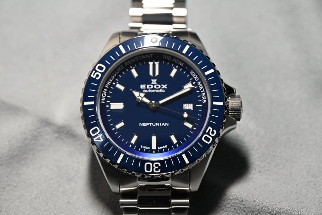 EDOX ネプチュニアン 腕時計 自動巻き 1000m防水 ダイバーズウォッチ