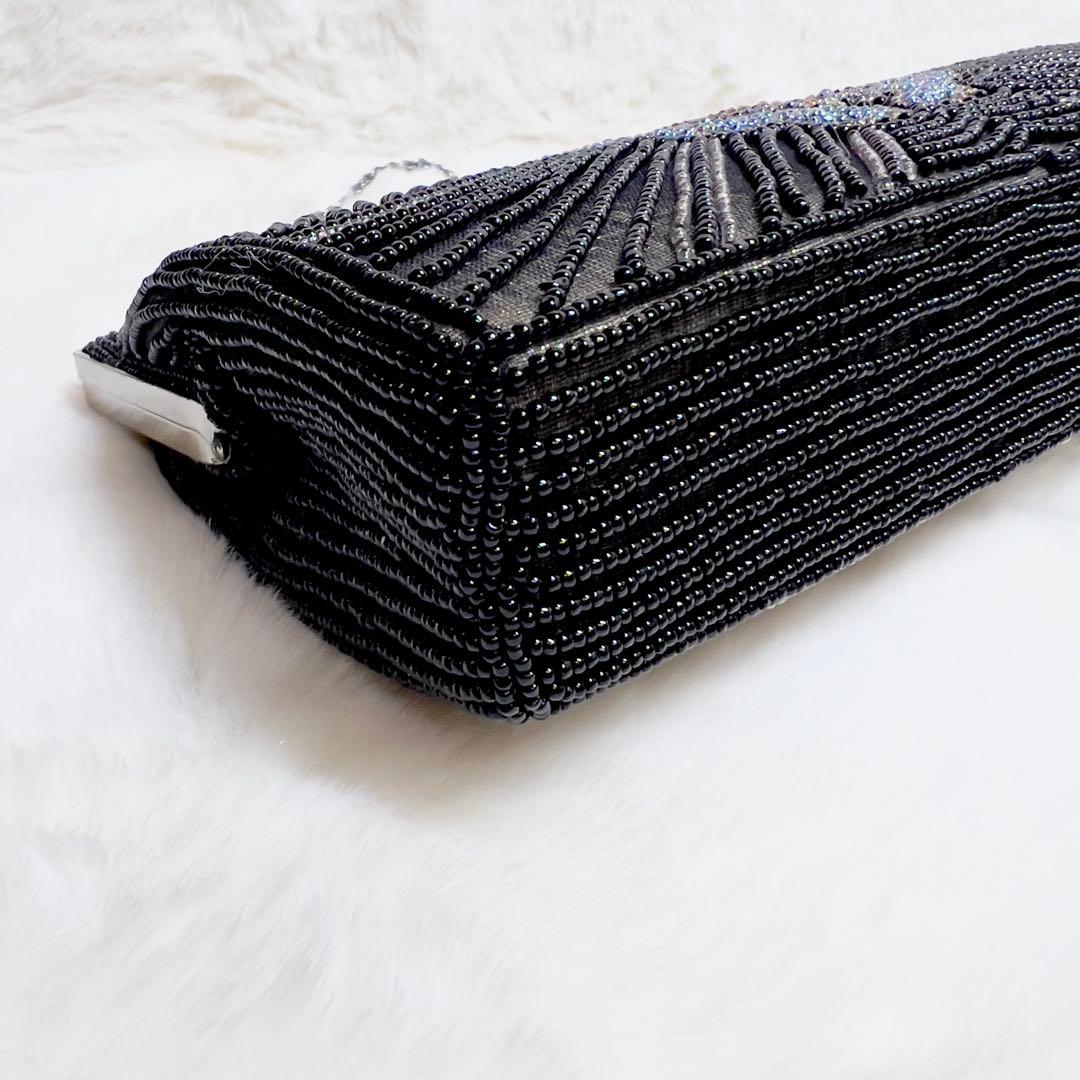 【新品】東京イギン ビーズバッグ ハンドバッグ 総ビーズ刺繍 希少 パーティー