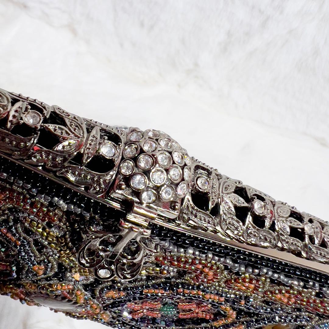 【新品】東京イギン ビーズバッグ ハンドバッグ 総ビーズ刺繍 希少 パーティー