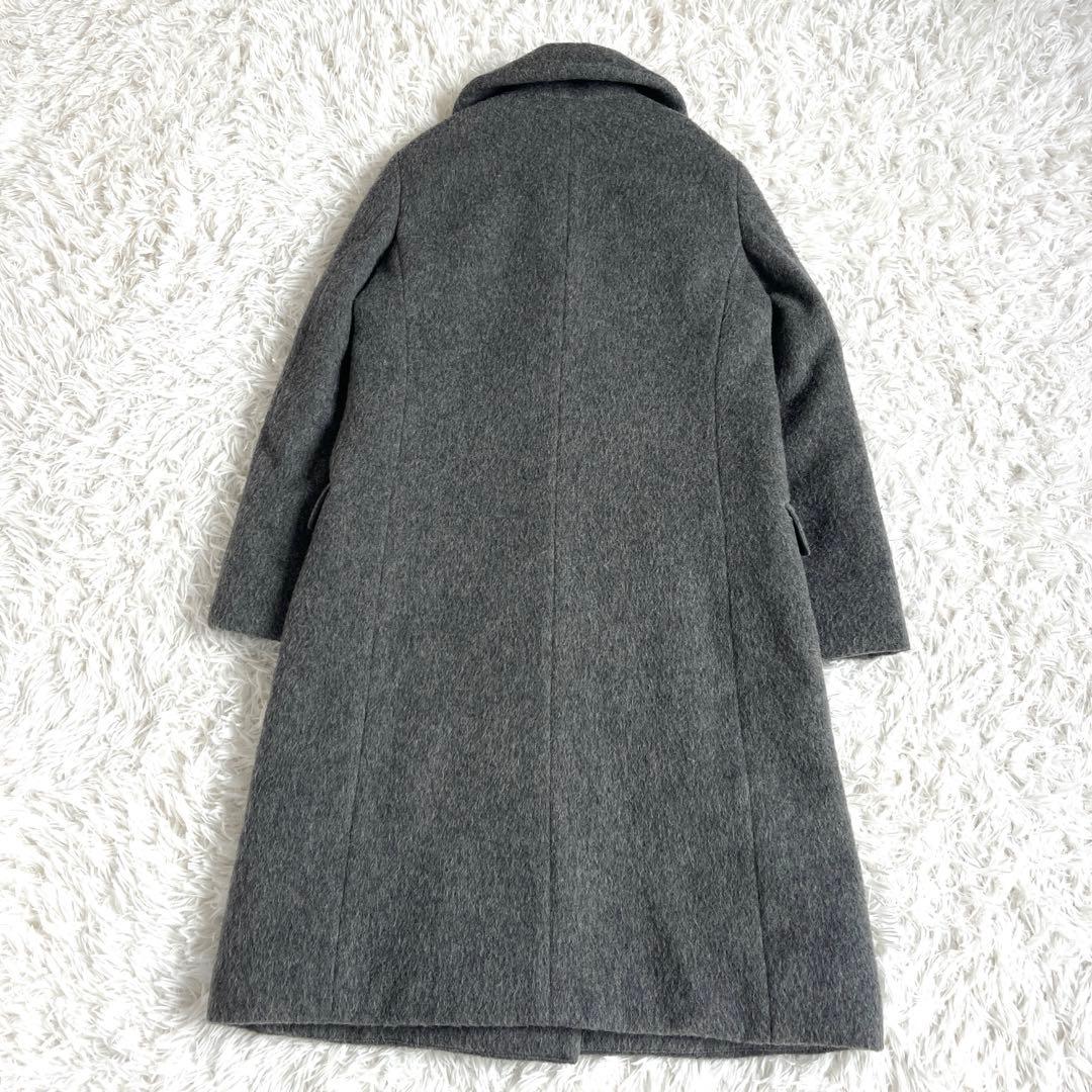 美品☆ ICB チェスターダウンコート　アルパカ混　グレー　M〜Lサイズ