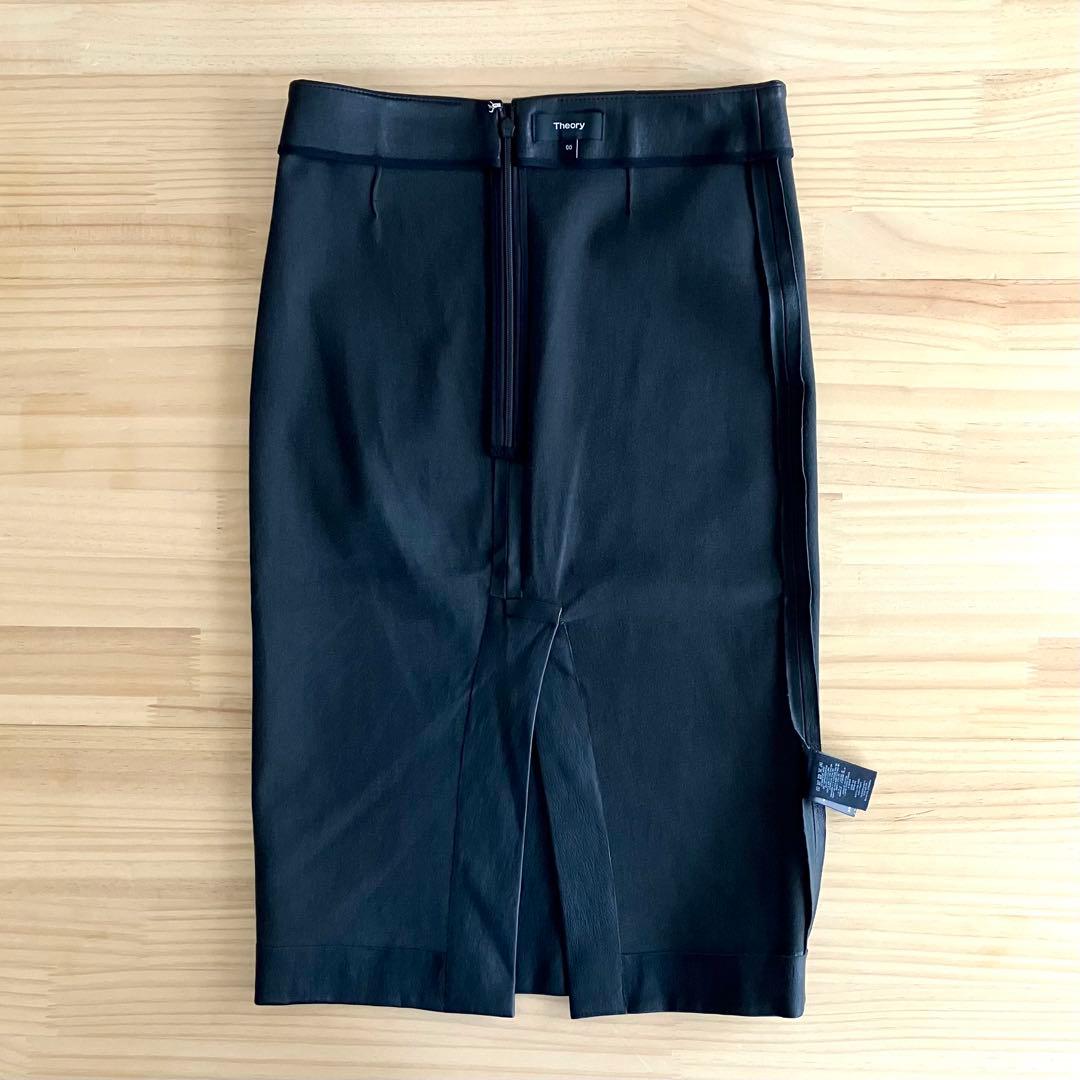 美品 theory SKINNY PENCIL SKIRT 00 XS 黒