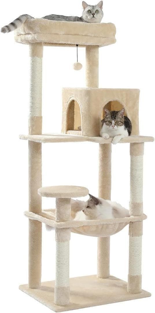 【M2938-106-70】キャットタワー 猫タワー スリム　高さ143cm