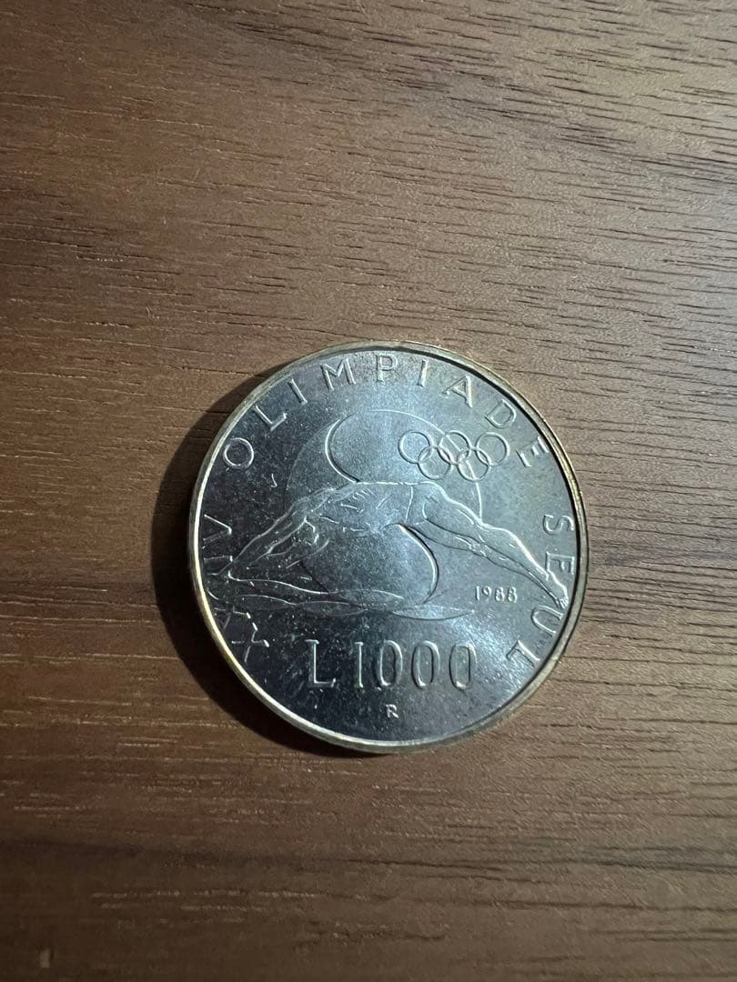 3658【サンマリノ銀貨】1988年1000リラ　オリンピック銀貨　銀貨　古銭