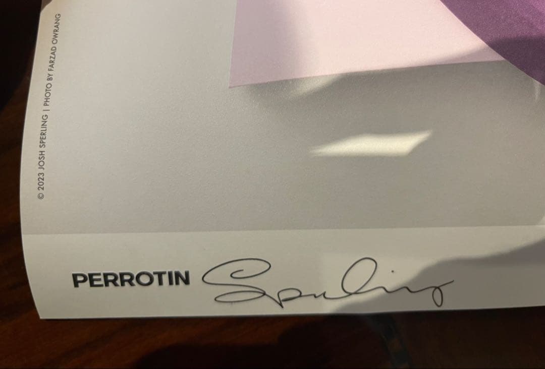 Josh Sperling サイン入り オフセットポスター 100部限定