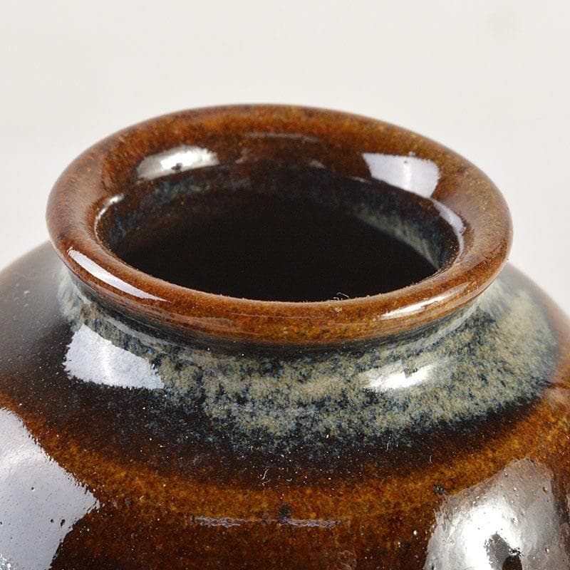 茶道具　京焼　竜谷窯　宮川香雲造　茶入　仕覆付　共箱　V　6827