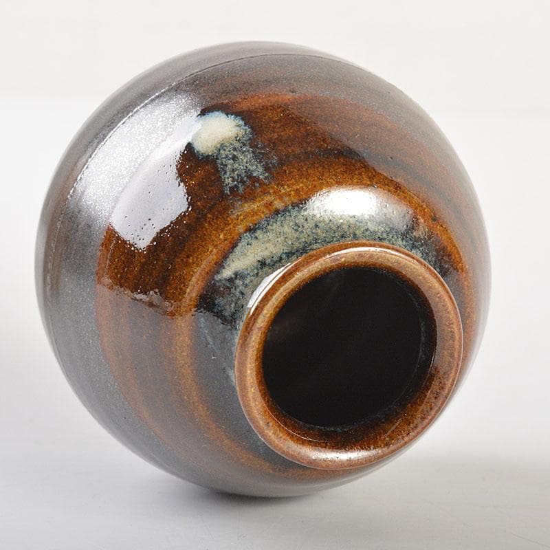 茶道具　京焼　竜谷窯　宮川香雲造　茶入　仕覆付　共箱　V　6827