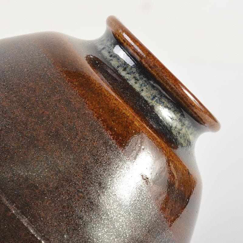 茶道具　京焼　竜谷窯　宮川香雲造　茶入　仕覆付　共箱　V　6827