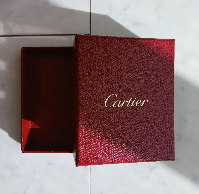【美品】空箱 Cartier ペアリングケース 指輪入れ 外箱 ショッパー付き