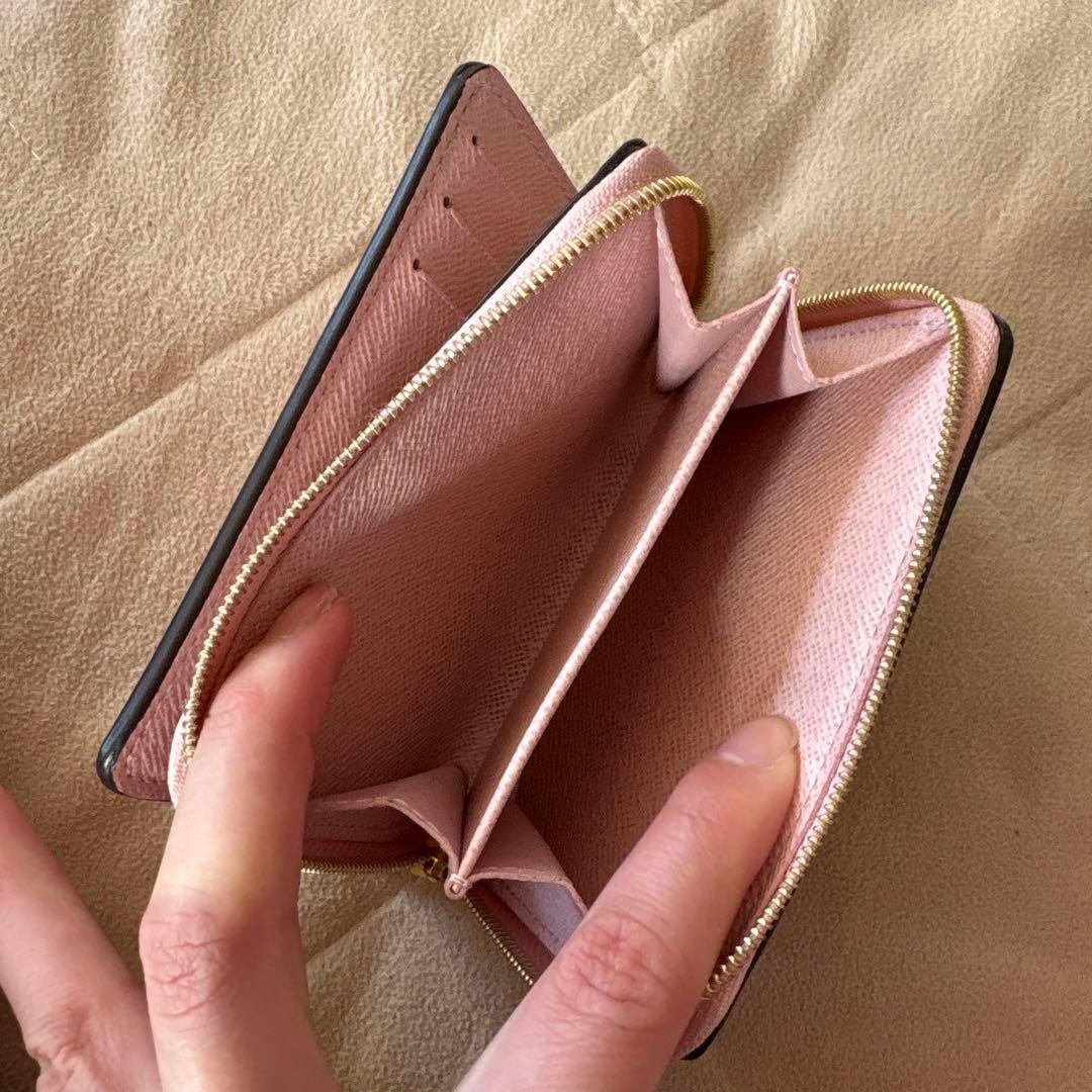 最終値下げ⭐︎ LOUIS VUITTON 二つ折り財布 ピンク/ブラウン