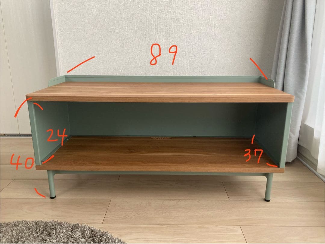 テレビボード　メタル×ウッド　幅89