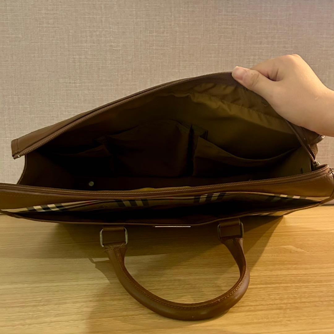 バーバリー A4 ビジネスバッグ ブリーフケース ノバチェック シャドーホース