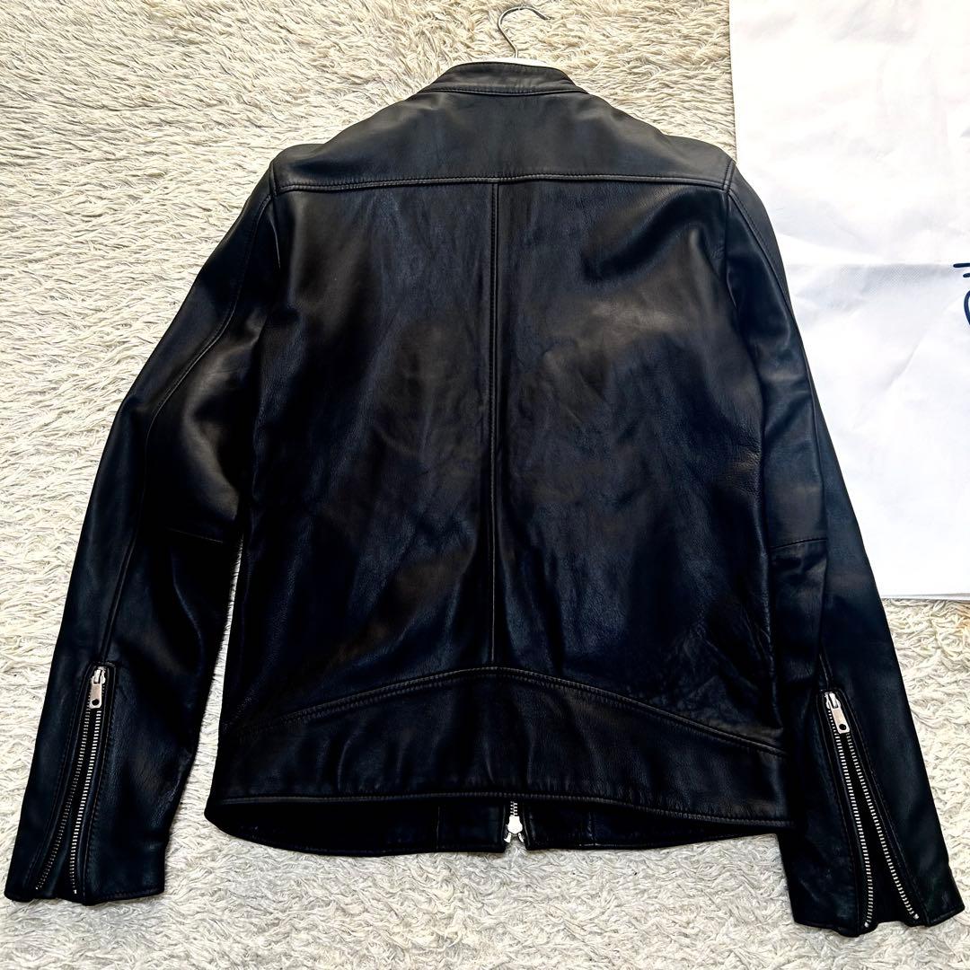 美品✨ユナイテッドトーキョー 革 ラム 羊 レザージャケット ライダース 黒 2