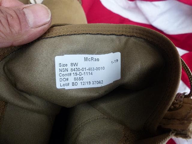 米軍実物　USMC コヨーテコンバットブーツ　8W　HW　McRae　358