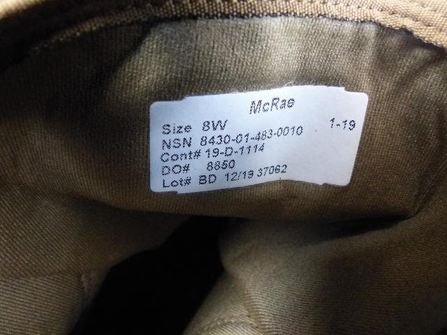 米軍実物　USMC コヨーテコンバットブーツ　8W　HW　McRae　358
