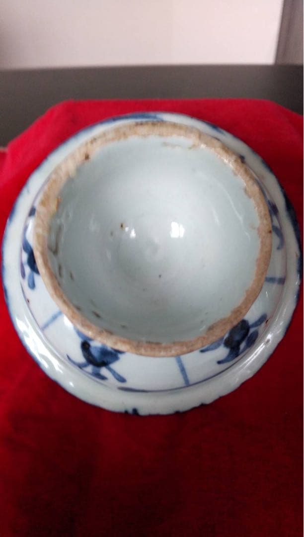 祭器　馬上杯　唐物　コンポート皿　清朝　中国美術　青花　古染付