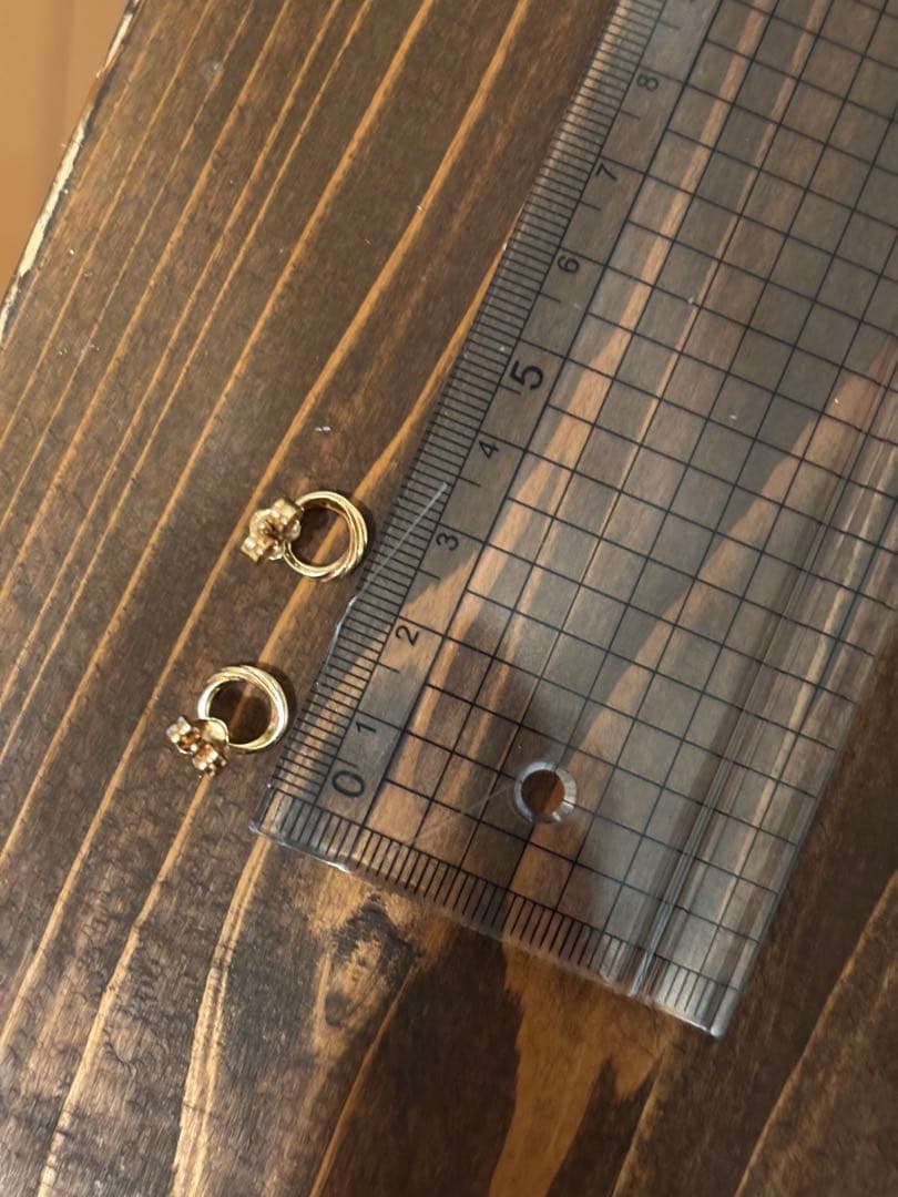 STAR JEWELRY/サークルピアス K10YG