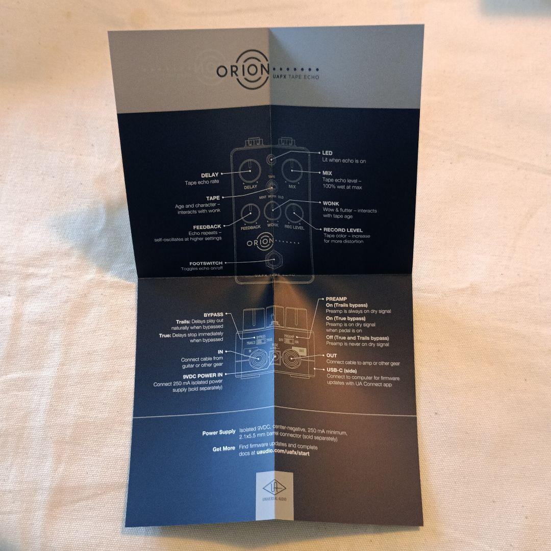 UAFX ORION Tape Echo ギターエフェクター