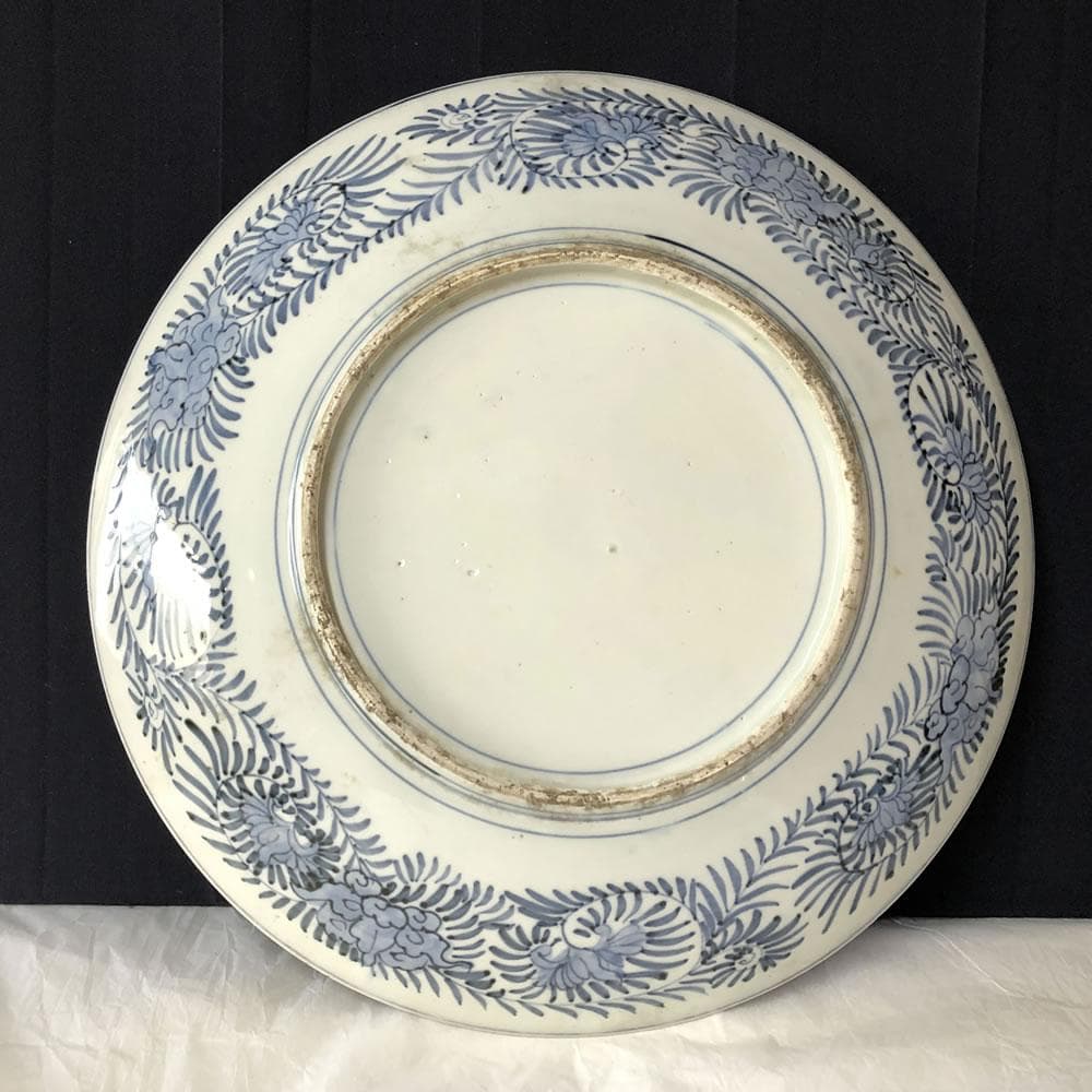 e2239 古伊万里 色絵 大皿 径41cm