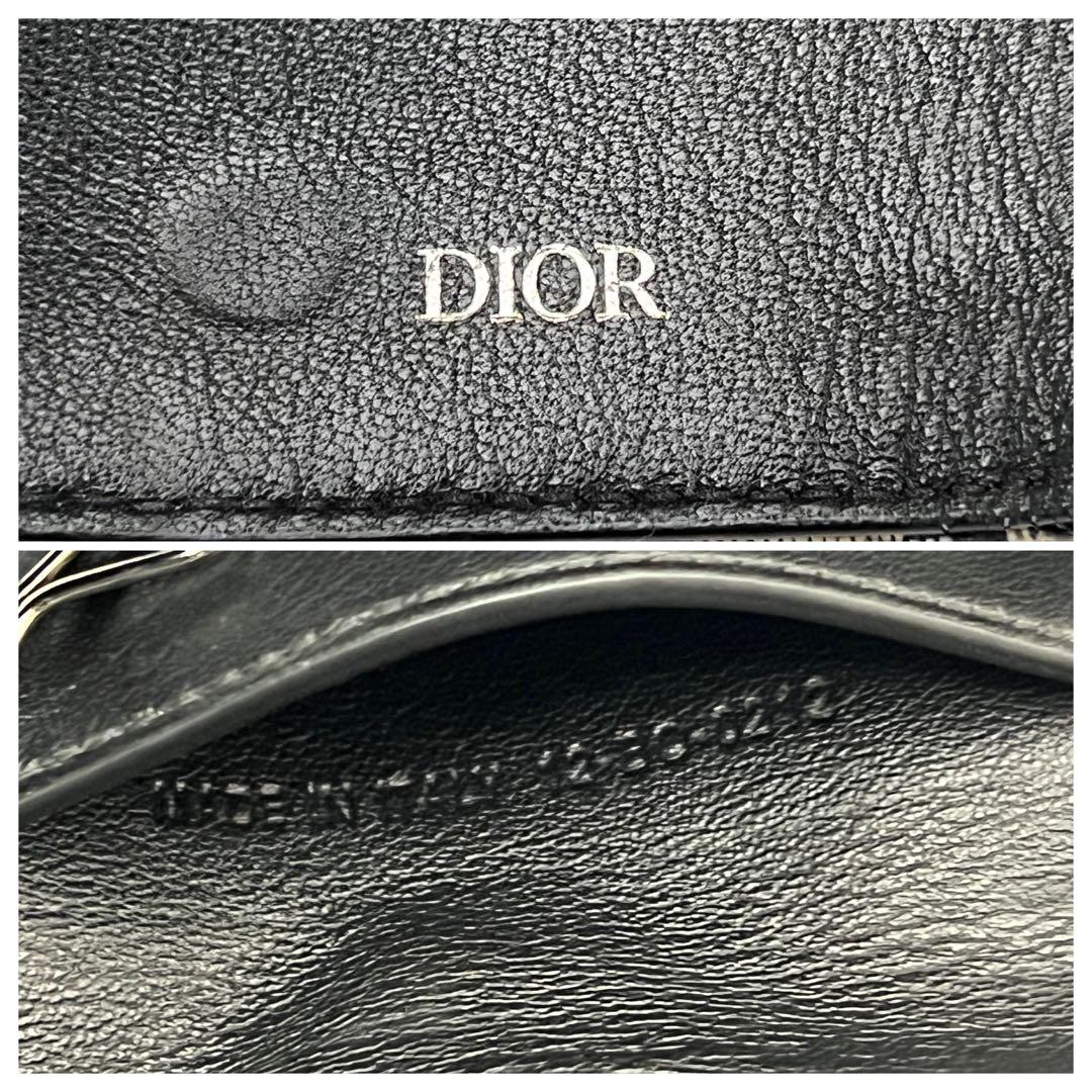 ディオール キーケース オブリーク ジャカード 現行品 ベージュ/ブラック