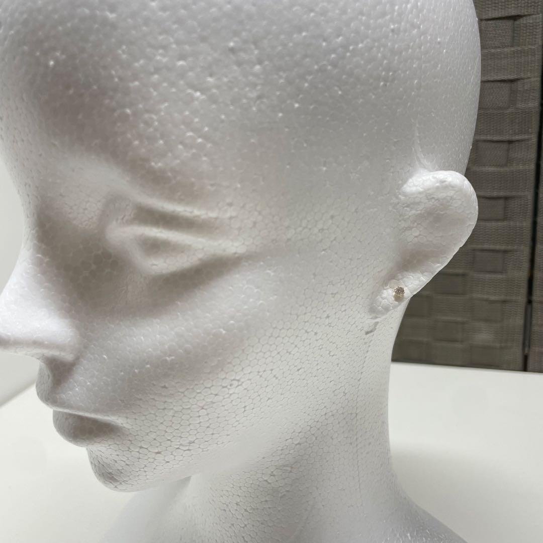 ど*て様 k18 ダイヤモンド0.1ct ラウンドブリリアントカットピアス