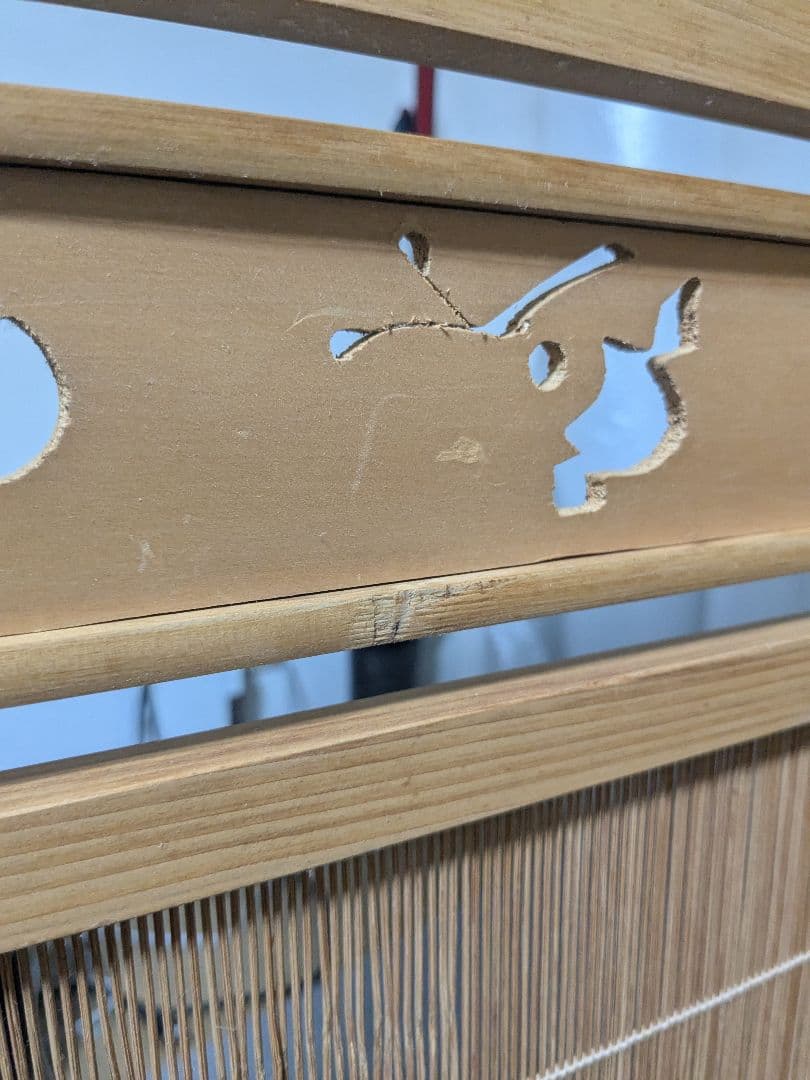 透かし彫り 簾屏風 パーテーション 衝立 間仕切り 昭和レトロ 古民家