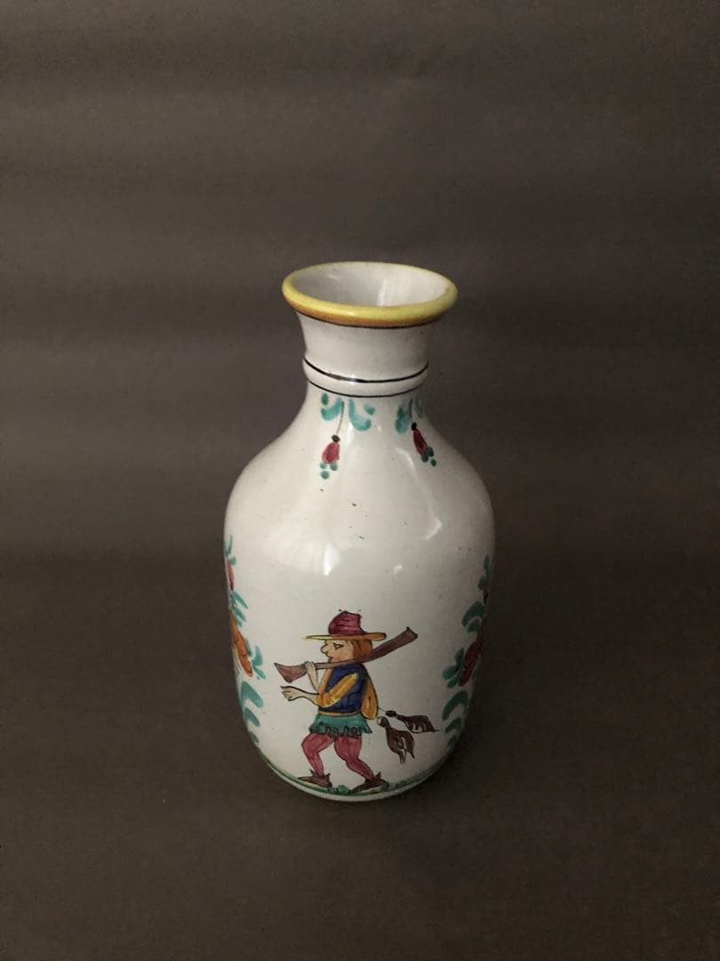 イタリア陶器　デルータ焼　花瓶　Deruta