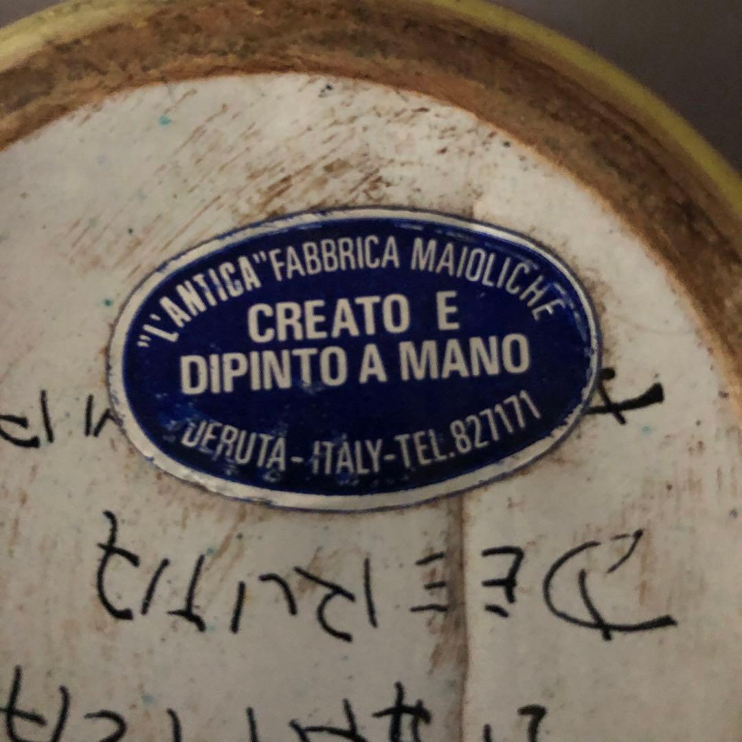 イタリア陶器　デルータ焼　花瓶　Deruta