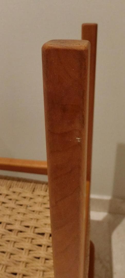 むう工房 エントランス スツール メープル無垢材 アーム付き ペーパーコード