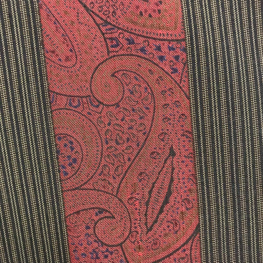 ZF-784 小紋 縦柄 ストライプ ペイズリー 高級 上質 袷 広衿