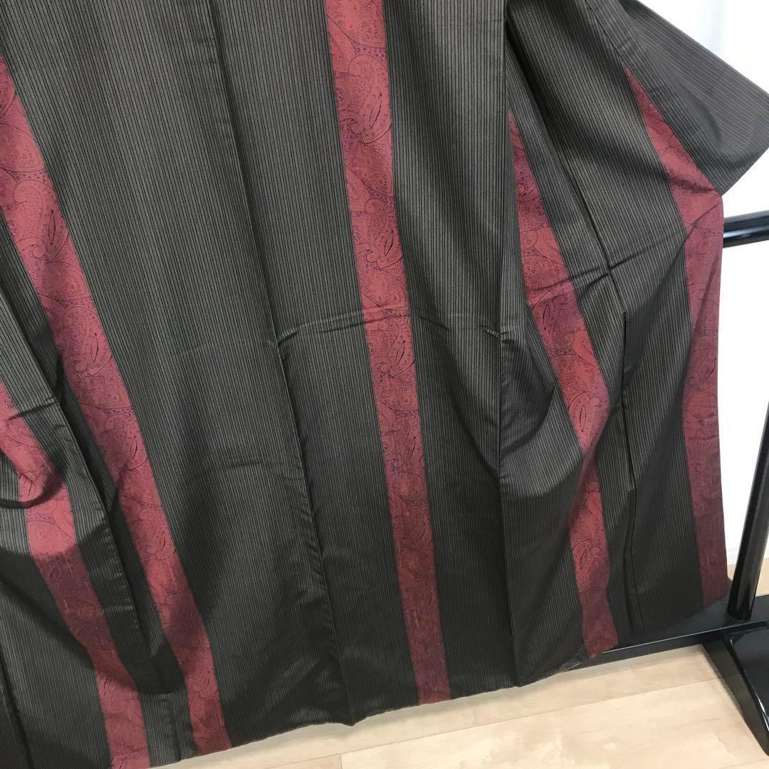 ZF-784 小紋 縦柄 ストライプ ペイズリー 高級 上質 袷 広衿