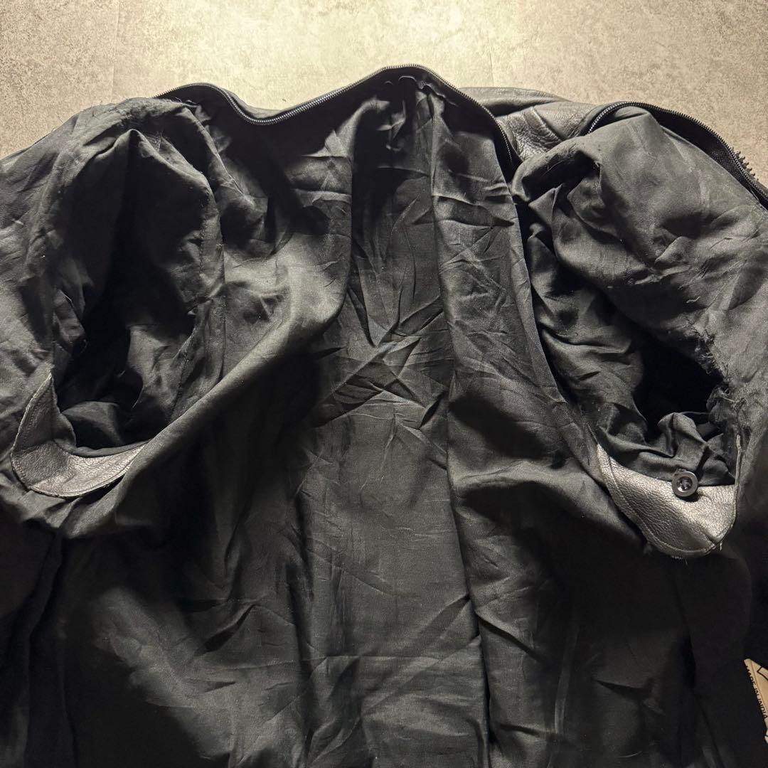 【希少】ライダースジャケット　L フリンジ　ギミック　ペイント　コンチョ　レザー