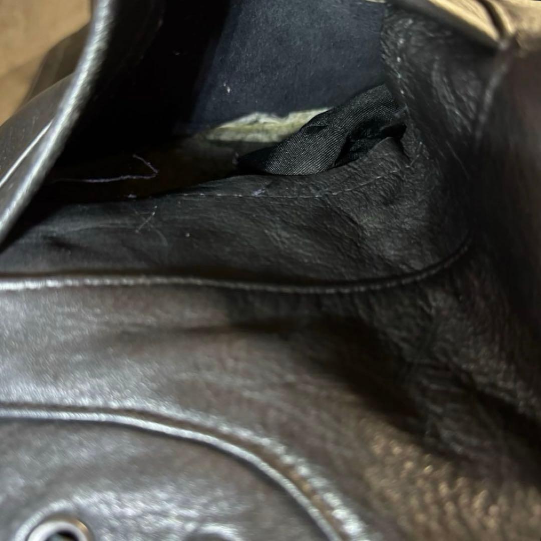 【希少】ライダースジャケット　L フリンジ　ギミック　ペイント　コンチョ　レザー